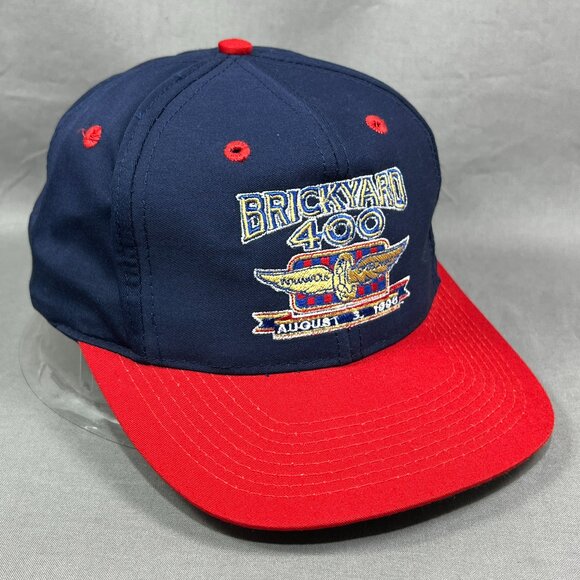 Vtg Brickyard 400 NASCAR Snapback Hat Cap Logo 7 Indianapolis AC Delco Mens 90s - Picture 6 of 12